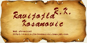 Ravijojla Kosanović vizit kartica